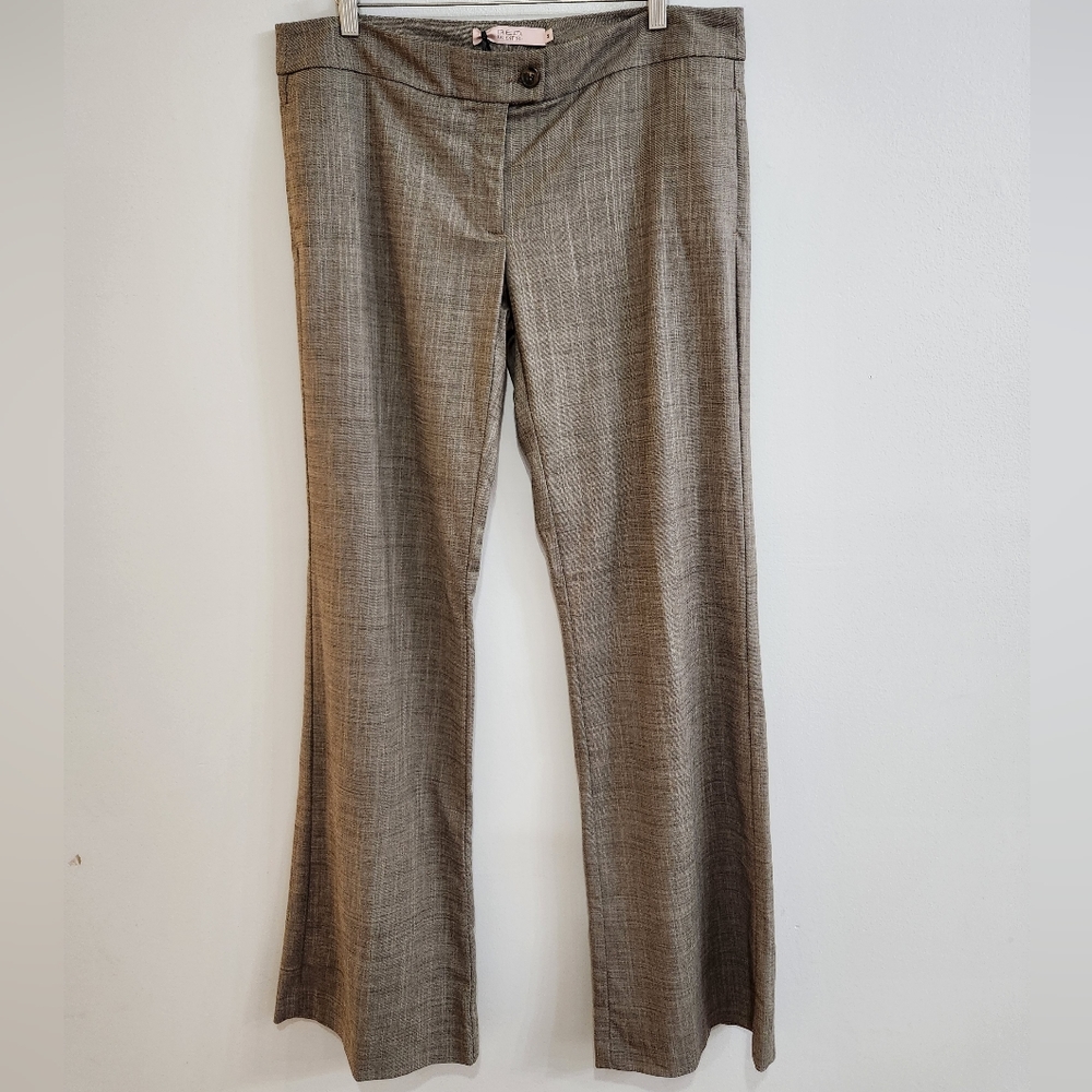 Rare R.E.D. Valentino Wool Blend Wide Leg Brown Pants, Size 48 Y2K, Vintage